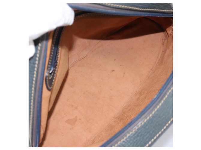 Borsa a mano LOEWE in pelle blu navy tono oro Auth ep15784 - vista 11