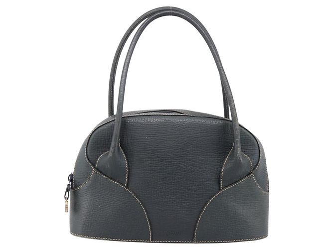 Borsa a mano LOEWE in pelle blu navy tono oro Auth ep15784 - vista 13