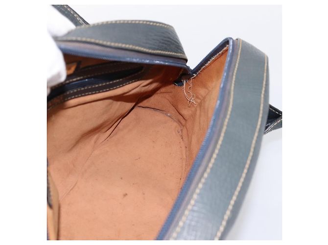 Borsa a mano LOEWE in pelle blu navy tono oro Auth ep15784 - vista 18