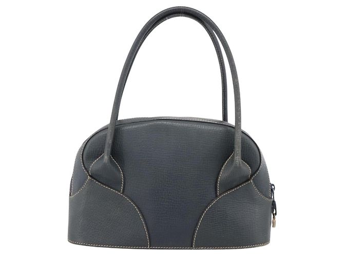 Borsa a mano LOEWE in pelle blu navy tono oro Auth ep15784 - vista 2