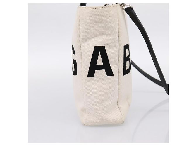 Borsa Balenciaga Everyday Tote Bag Canvas 2way White Black 544459 Auth ep15802 Nero Bianco - vista 3