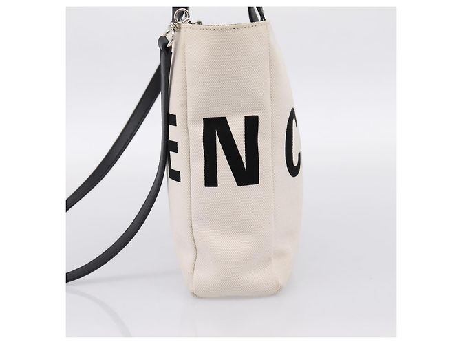 Borsa Balenciaga Everyday Tote Bag Canvas 2way White Black 544459 Auth ep15802 Nero Bianco - vista 4