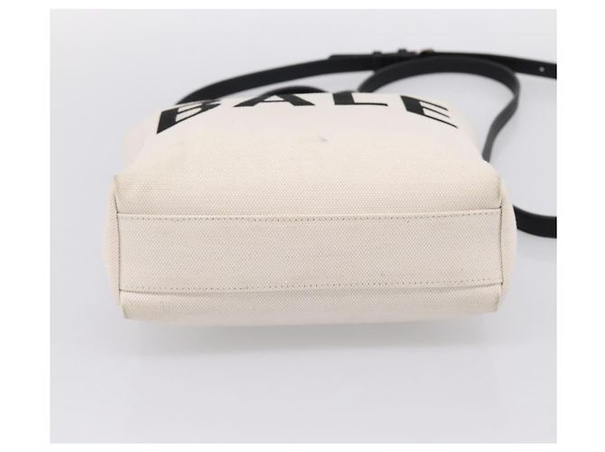 Borsa Balenciaga Everyday Tote Bag Canvas 2way White Black 544459 Auth ep15802 Nero Bianco - vista 5