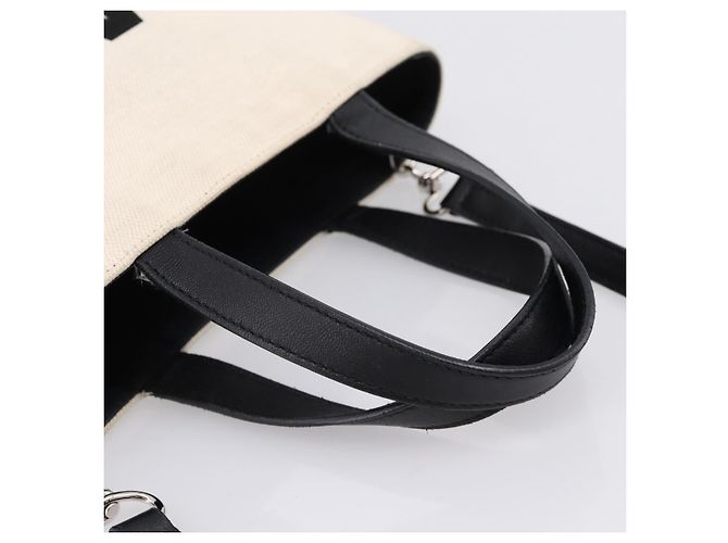 Borsa Balenciaga Everyday Tote Bag Canvas 2way White Black 544459 Auth ep15802 Nero Bianco - vista 7