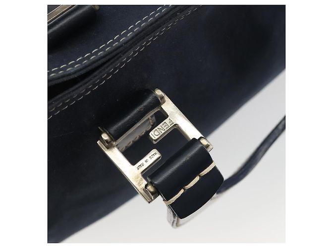 Borsa a mano FENDI Canvas Navy Silver Auth 198689A Argento Blu navy - vista 10