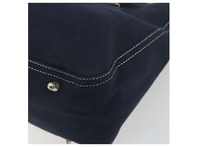 Borsa a mano FENDI Canvas Navy Silver Auth 198689A Argento Blu navy - vista 14