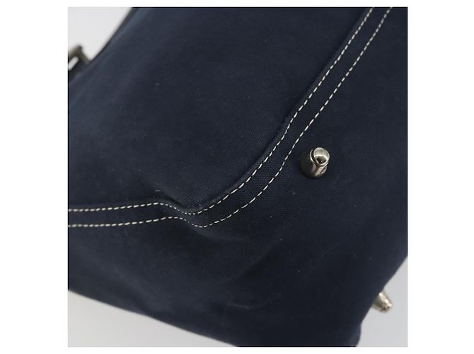 Borsa a mano FENDI Canvas Navy Silver Auth 198689A Argento Blu navy - vista 15