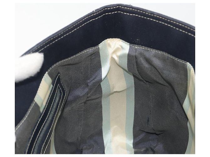 Borsa a mano FENDI Canvas Navy Silver Auth 198689A Argento Blu navy - vista 19