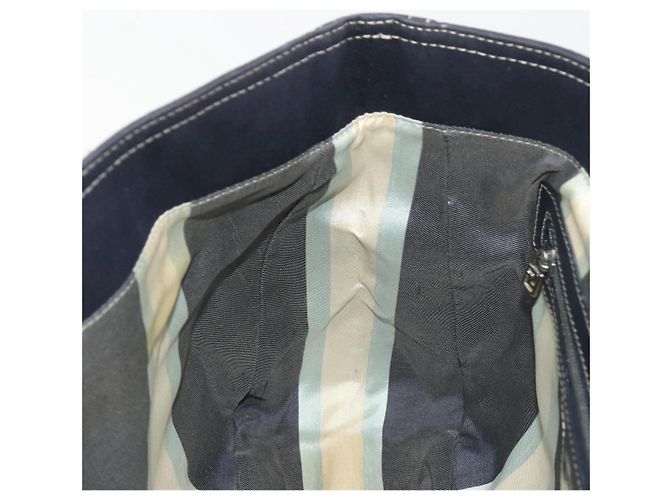 Borsa a mano FENDI Canvas Navy Silver Auth 198689A Argento Blu navy - vista 20