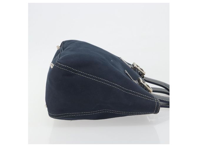 Borsa a mano FENDI Canvas Navy Silver Auth 198689A Argento Blu navy - vista 3