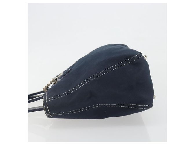 Borsa a mano FENDI Canvas Navy Silver Auth 198689A Argento Blu navy - vista 4
