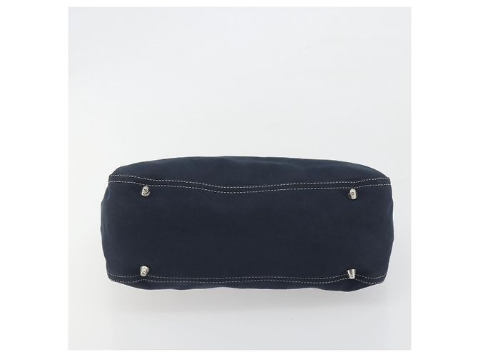 Borsa a mano FENDI Canvas Navy Silver Auth 198689A Argento Blu navy - vista 5