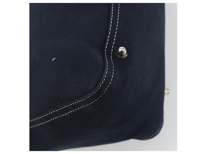 Borsa a mano FENDI Canvas Navy Silver Auth 198689A Argento Blu navy - vista 9