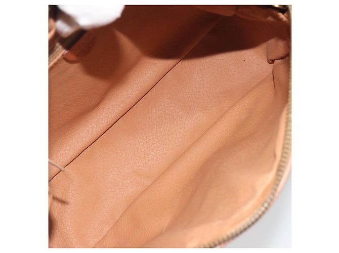 Céline Borsa a tracolla CELINE Macadam Canvas PVC Pelle Marrone Oro Auth mr2845 D'oro - vista 10