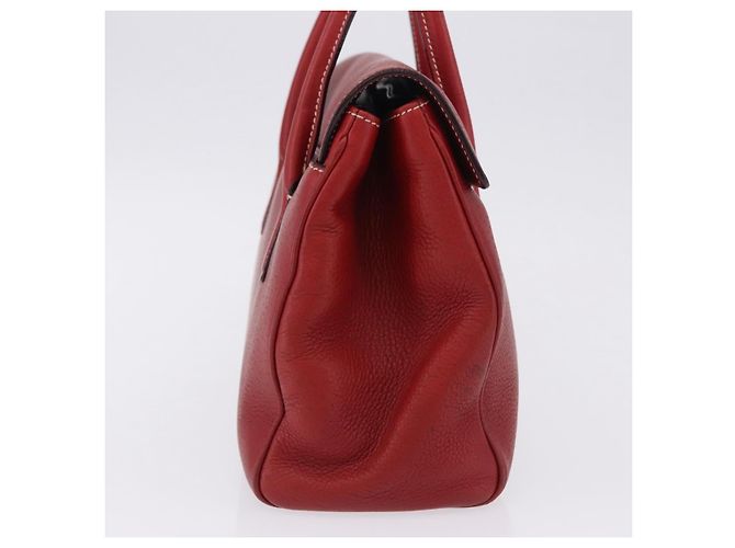 Salvatore Ferragamo Gancini Top Handle Leather Rosso - vista 4