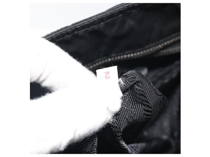 Borsa a mano PRADA Pocono Nylon Pelle Black Silver Auth mr2838 Nero Argento - vista 11