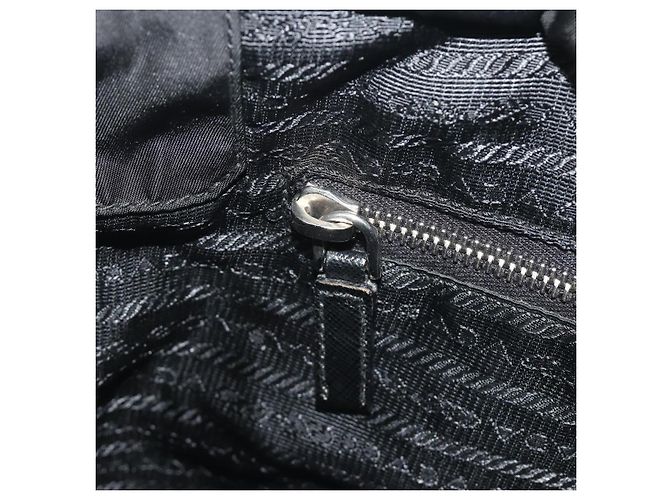 Borsa a mano PRADA Pocono Nylon Pelle Black Silver Auth mr2838 Nero Argento - vista 22