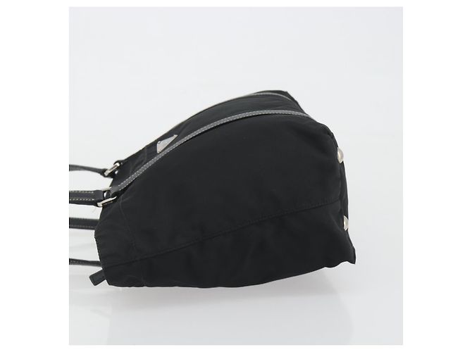 Borsa a mano PRADA Pocono Nylon Pelle Black Silver Auth mr2838 Nero Argento - vista 4