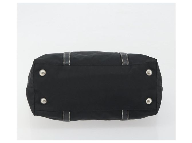 Borsa a mano PRADA Pocono Nylon Pelle Black Silver Auth mr2838 Nero Argento - vista 5