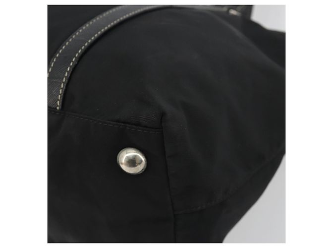 Borsa a mano PRADA Pocono Nylon Pelle Black Silver Auth mr2838 Nero Argento - vista 9