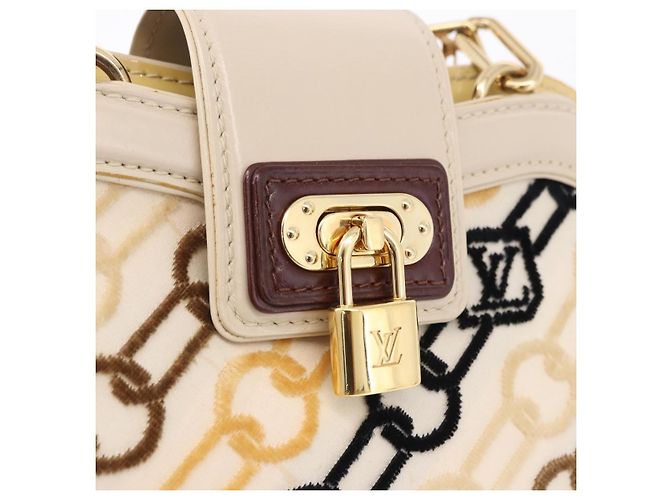 LOUIS VUITTON Monogram Charm Mini Linda Hand Bag Ivory LV Auth 196930M Crudo - vista 19