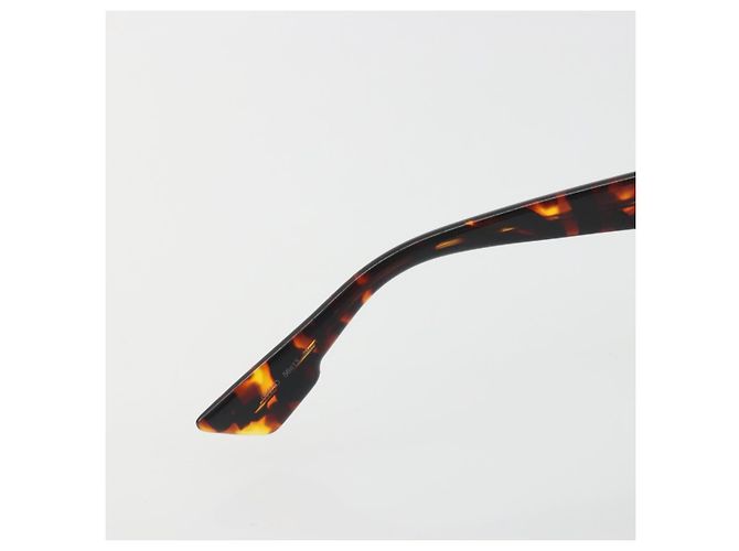 Lunettes de soleil Christian Dior Plastique Tortoise Brown Gold Auth BA15026V Marron Doré - vue 15
