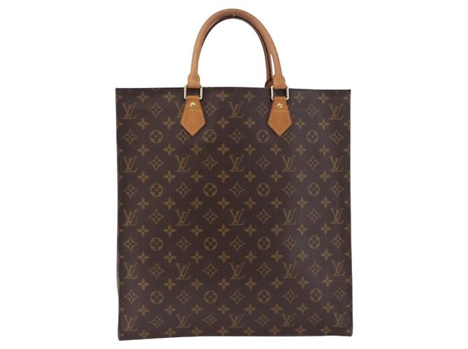 LOUIS VUITTON Monogram Sac Plat Hand Bag M51140 LV Auth 196332 Monogramma - vista 13