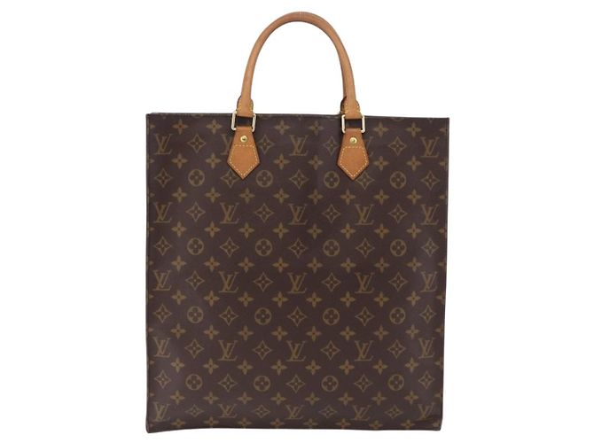 LOUIS VUITTON Monogram Sac Plat Hand Bag M51140 LV Auth 196332 Monogramma - vista 2