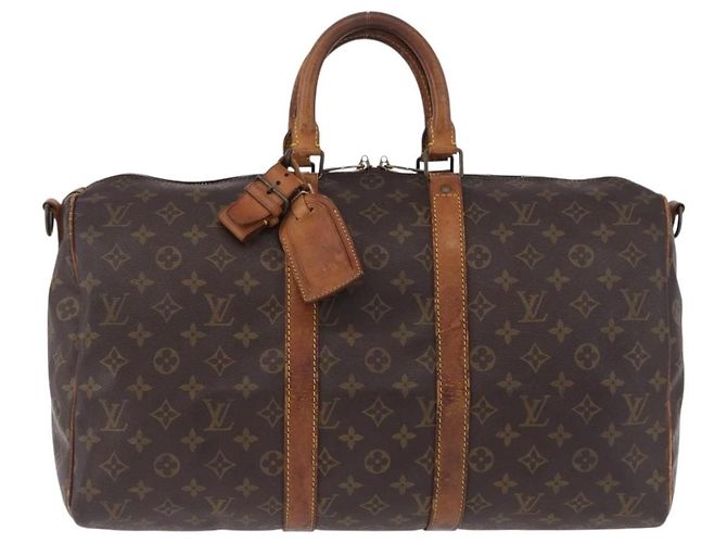 LOUIS VUITTON Monogram Keepall Bandouliere 45 Borsa Boston M41418 LV Auth 195177 Monogramma - vista 13