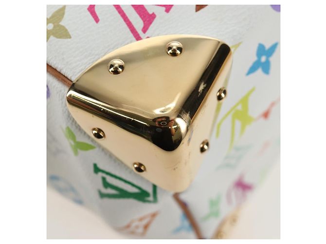 Borsa LOUIS VUITTON Monogram Multicolor Speedy 30 White Bron M92643 Auth 196338V Bianco Bronzo - vista 17