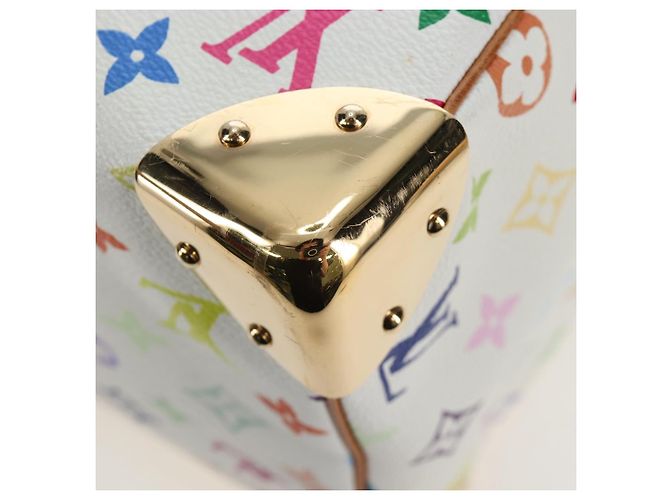 Borsa LOUIS VUITTON Monogram Multicolor Speedy 30 White Bron M92643 Auth 196338V Bianco Bronzo - vista 18