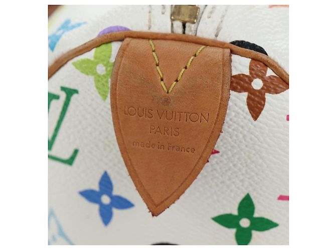 Borsa LOUIS VUITTON Monogram Multicolor Speedy 30 White Bron M92643 Auth 196338V Bianco Bronzo - vista 19