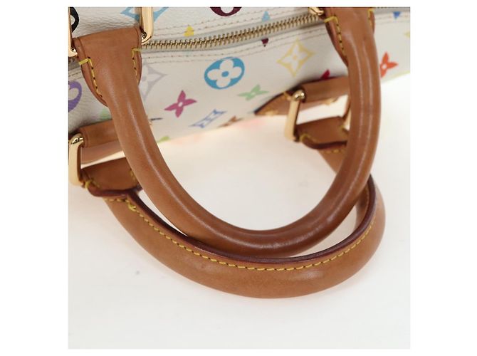 Borsa LOUIS VUITTON Monogram Multicolor Speedy 30 White Bron M92643 Auth 196338V Bianco Bronzo - vista 8