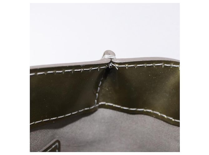 Borsa LOUIS VUITTON Monogram Vernis Wilshire PM Gris Art Deco M91627 Auth 197033 Grigio - vista 12