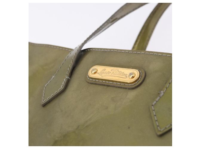 Borsa LOUIS VUITTON Monogram Vernis Wilshire PM Gris Art Deco M91627 Auth 197033 Grigio - vista 17