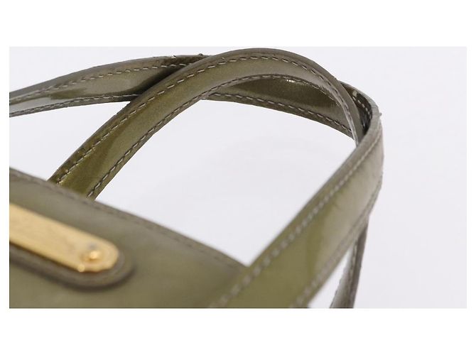 Borsa LOUIS VUITTON Monogram Vernis Wilshire PM Gris Art Deco M91627 Auth 197033 Grigio - vista 9