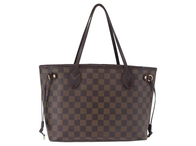 Borsa Tote LOUIS VUITTON Damier Ebene Neverfull PM N51109 LV Auth 195969 - vista 2