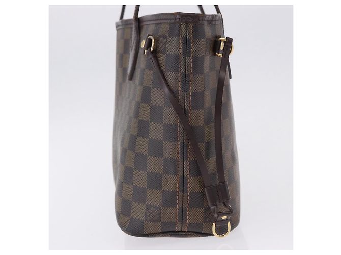 Borsa Tote LOUIS VUITTON Damier Ebene Neverfull PM N51109 LV Auth 195969 - vista 3