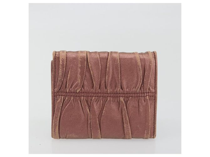Portafoglio PRADA in Pelle Set da 2 Oro Rosa Auth bs36787 D'oro - vista 11