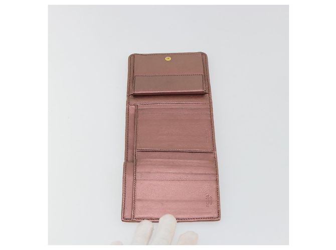 Portafoglio PRADA in Pelle Set da 2 Oro Rosa Auth bs36787 D'oro - vista 16