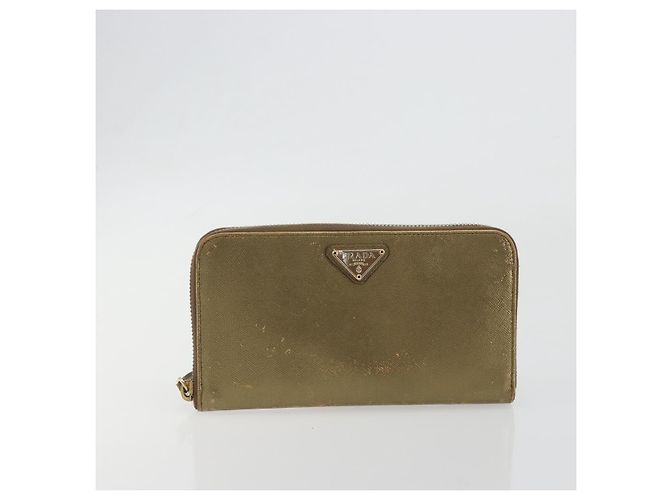 Portafoglio PRADA in Pelle Set da 2 Oro Rosa Auth bs36787 D'oro - vista 2