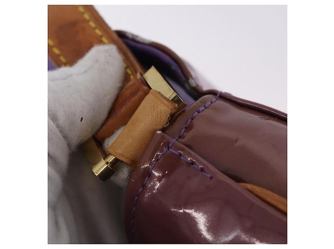 LOUIS VUITTON Monogram Vernis Thompson Street Bag Purple M91095 LV Auth BA14866 Porpora - vista 9