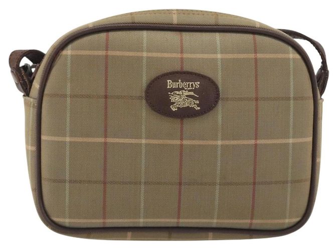 Borsa a tracolla Burberrys Nova Check Canvas Beige Tono Oro Auth BA14775 - vista 13
