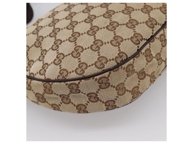 Borsa a Tracolla GUCCI GG Canvas Beige Silver 122790 Auth am12405V Argento - vista 13