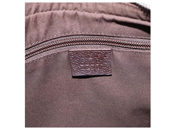 Borsa a Tracolla GUCCI GG Canvas Beige Silver 122790 Auth am12405V Argento - vista 15