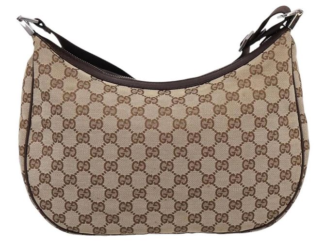 Borsa a Tracolla GUCCI GG Canvas Beige Silver 122790 Auth am12405V Argento - vista 3