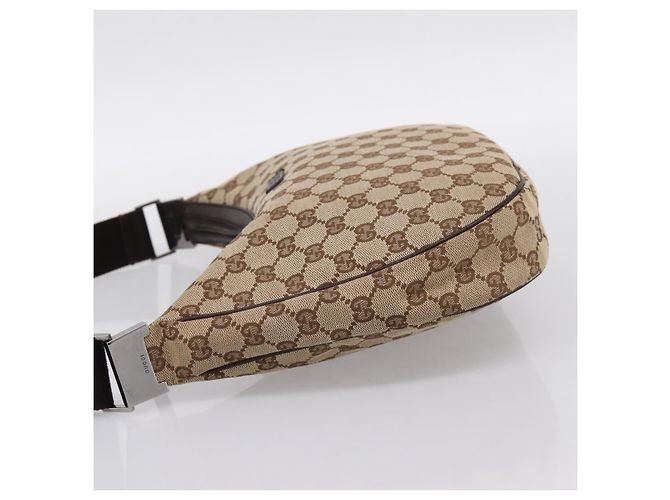 Borsa a Tracolla GUCCI GG Canvas Beige Silver 122790 Auth am12405V Argento - vista 4
