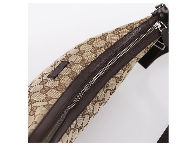 Borsa a Tracolla GUCCI GG Canvas Beige Silver 122790 Auth am12405V Argento - vista 6