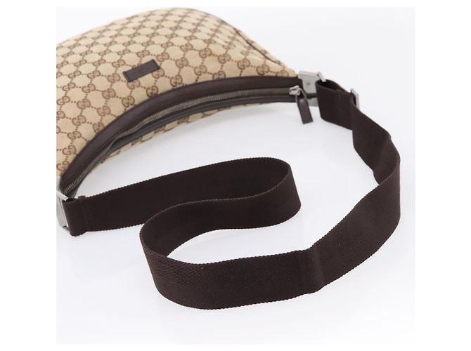 Borsa a Tracolla GUCCI GG Canvas Beige Silver 122790 Auth am12405V Argento - vista 7
