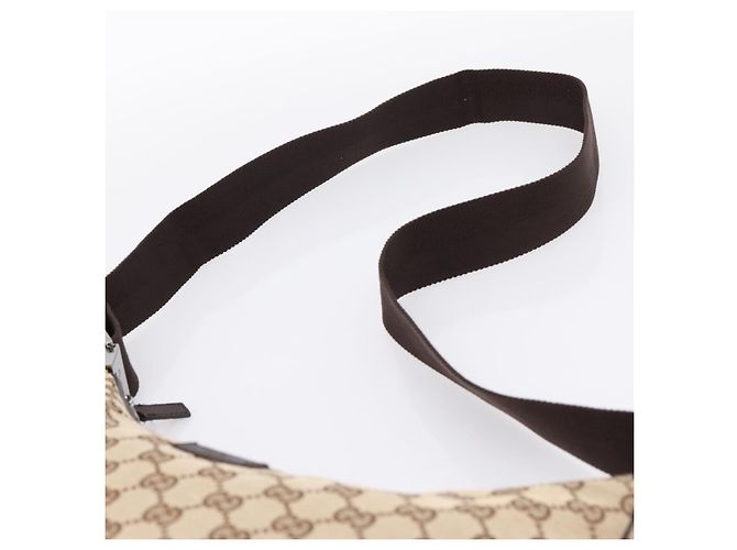 Borsa a Tracolla GUCCI GG Canvas Beige Silver 122790 Auth am12405V Argento - vista 8